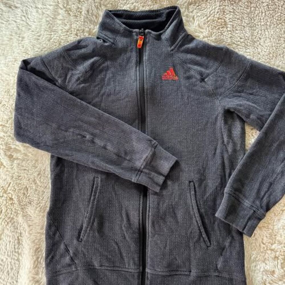 Adidas Full-Zip Jacket Metallic Zipper Logo-Medium